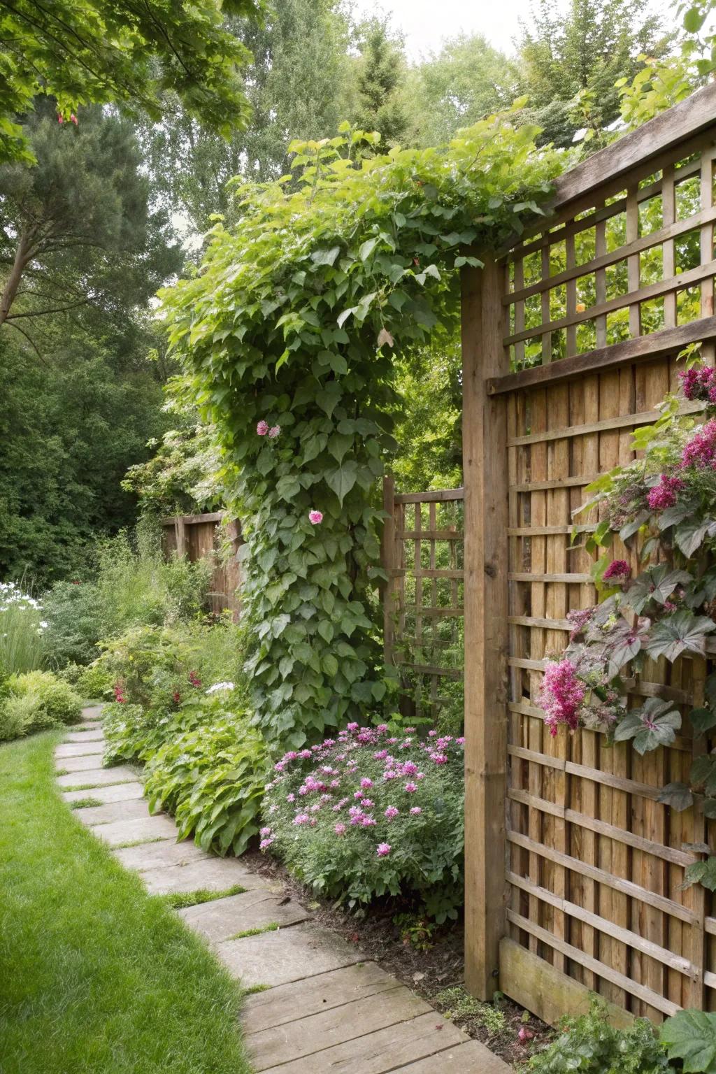 Stylish privacy screens for a secluded feel.