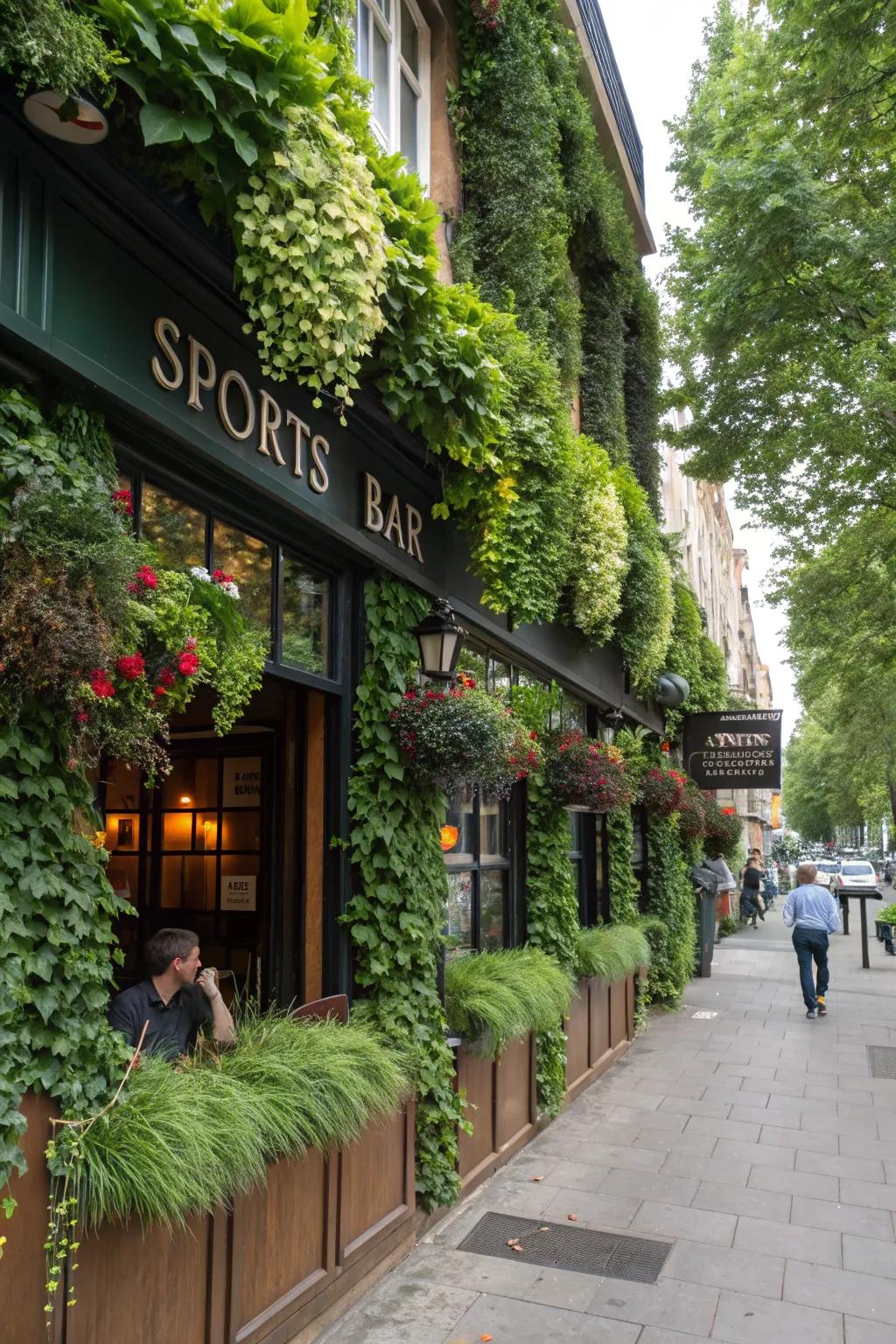 Lush greenery creating a soft and inviting look.