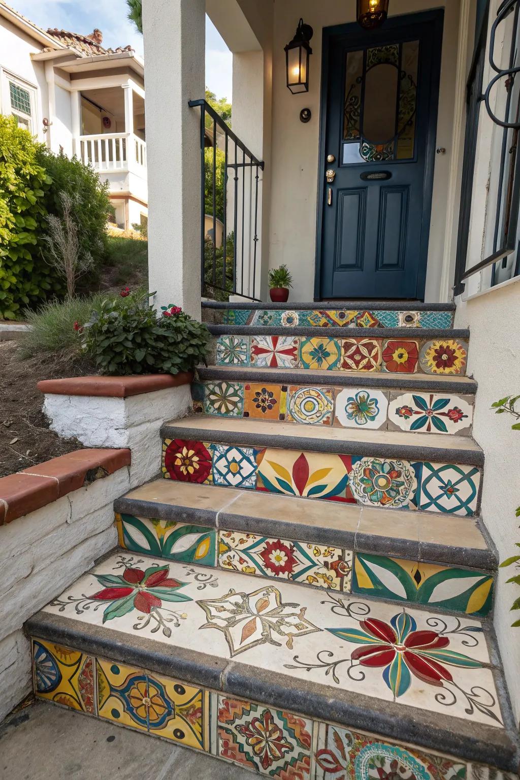 Bold statement with artistic tiles