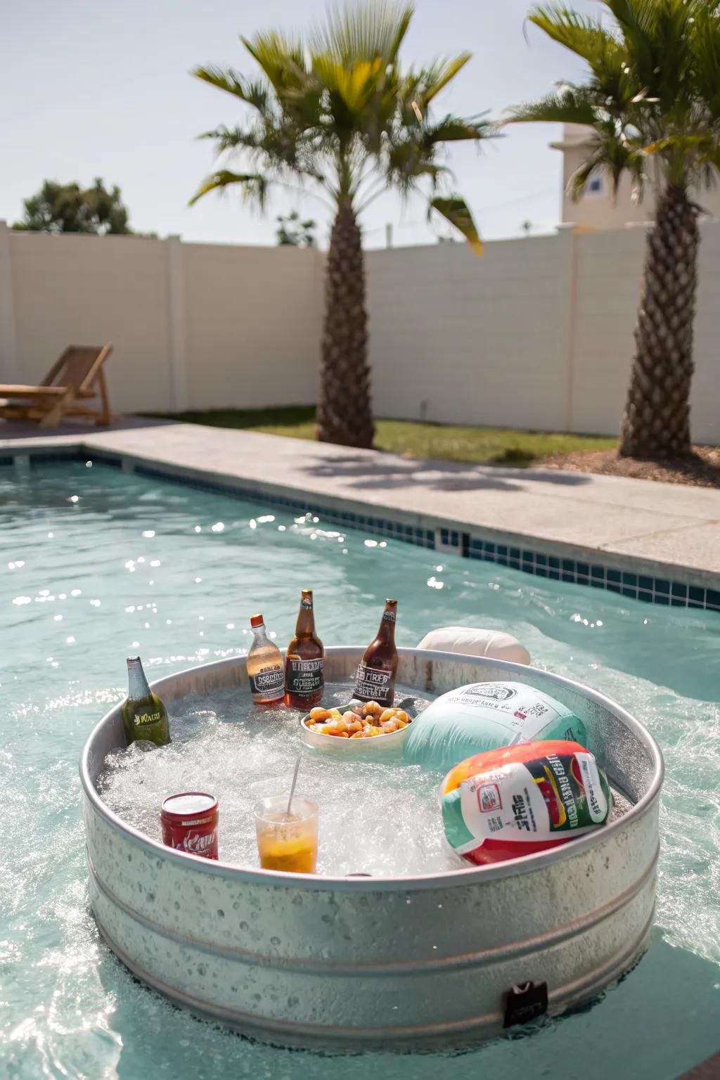 Entertain in style with a floating bar.