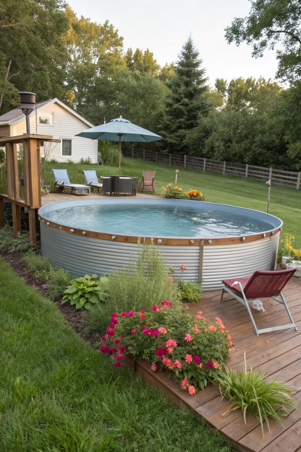 Unique deck shapes create a custom and eye-catching design.