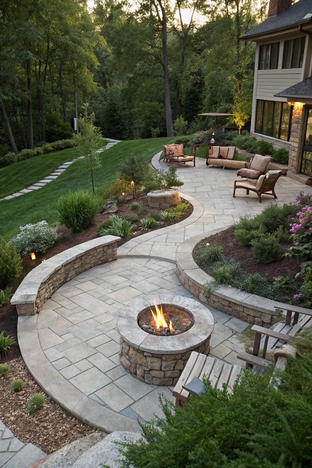 Guide guests with charming stone pathways.