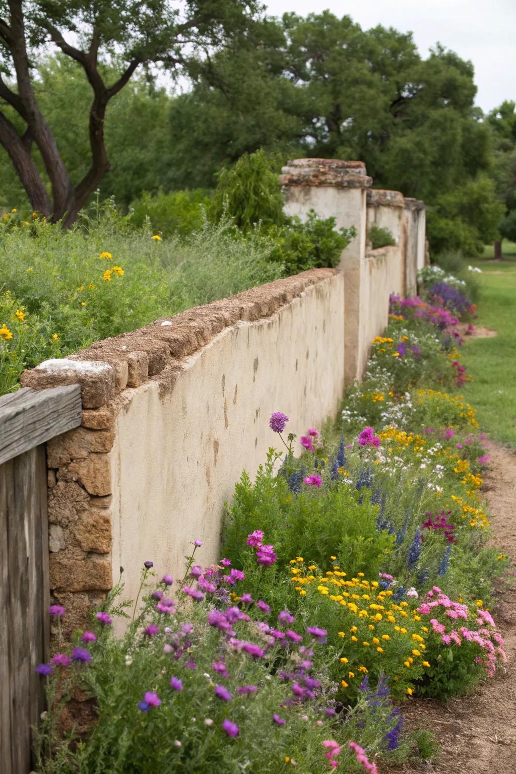 Rustic stucco walls bring a touch of countryside charm.