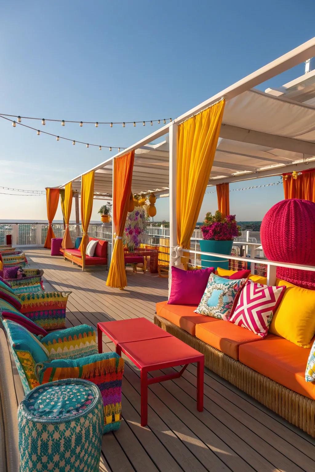Colors that bring energy to your deck.