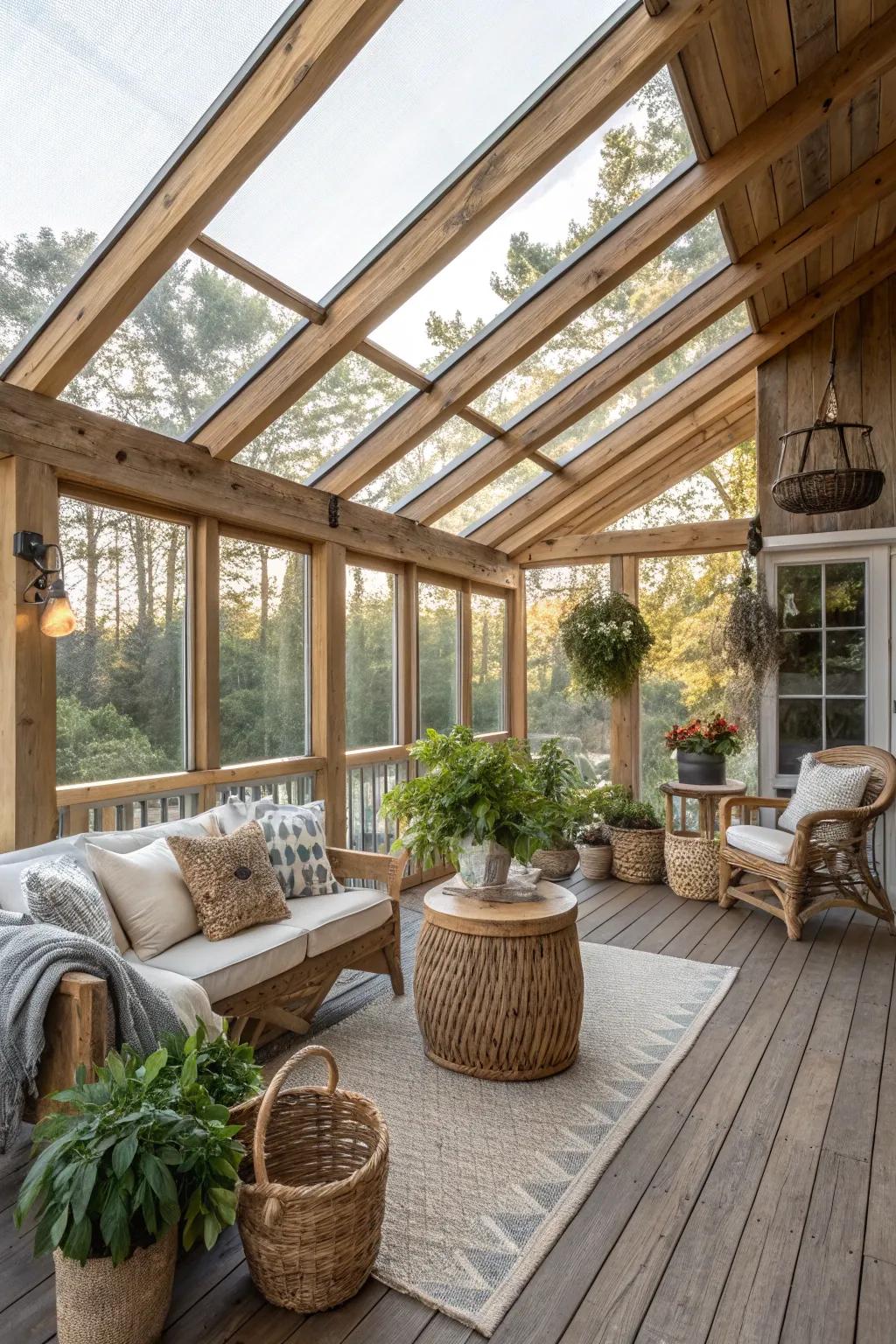 Sustainable materials add eco-friendly charm.
