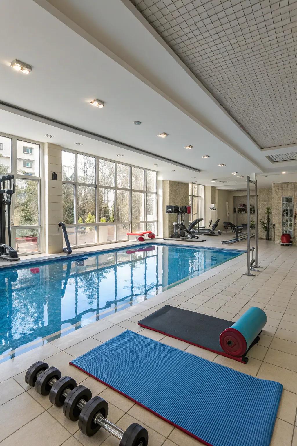 A multipurpose space keeps the pool room functional and dynamic.