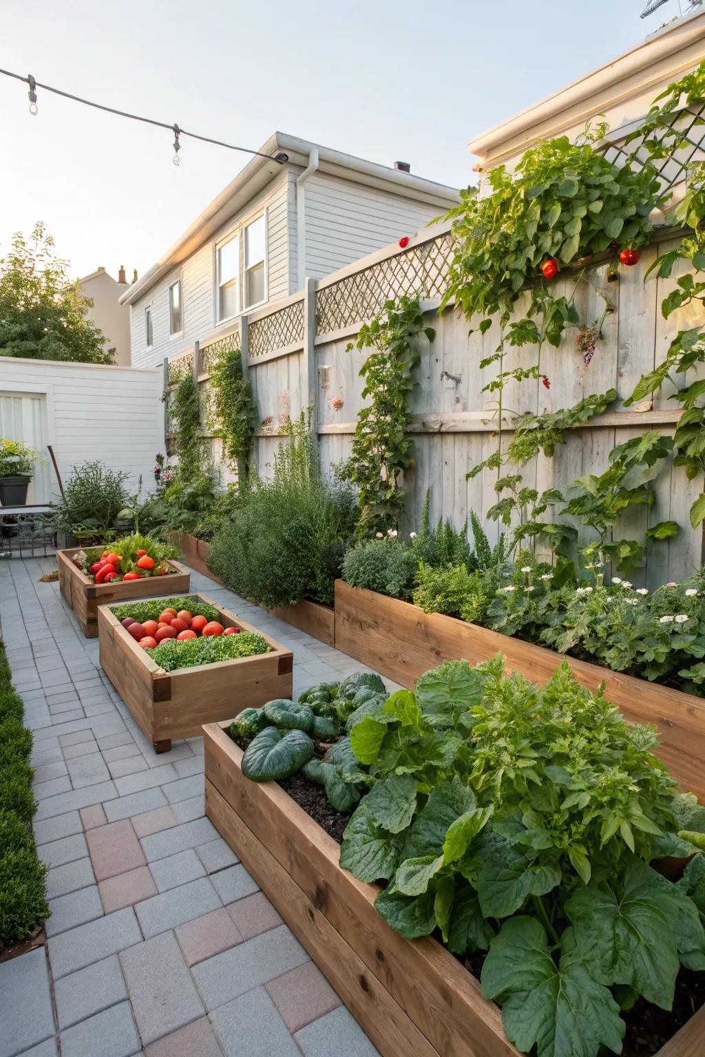 A vegetable garden offers fresh produce and a rewarding hobby.
