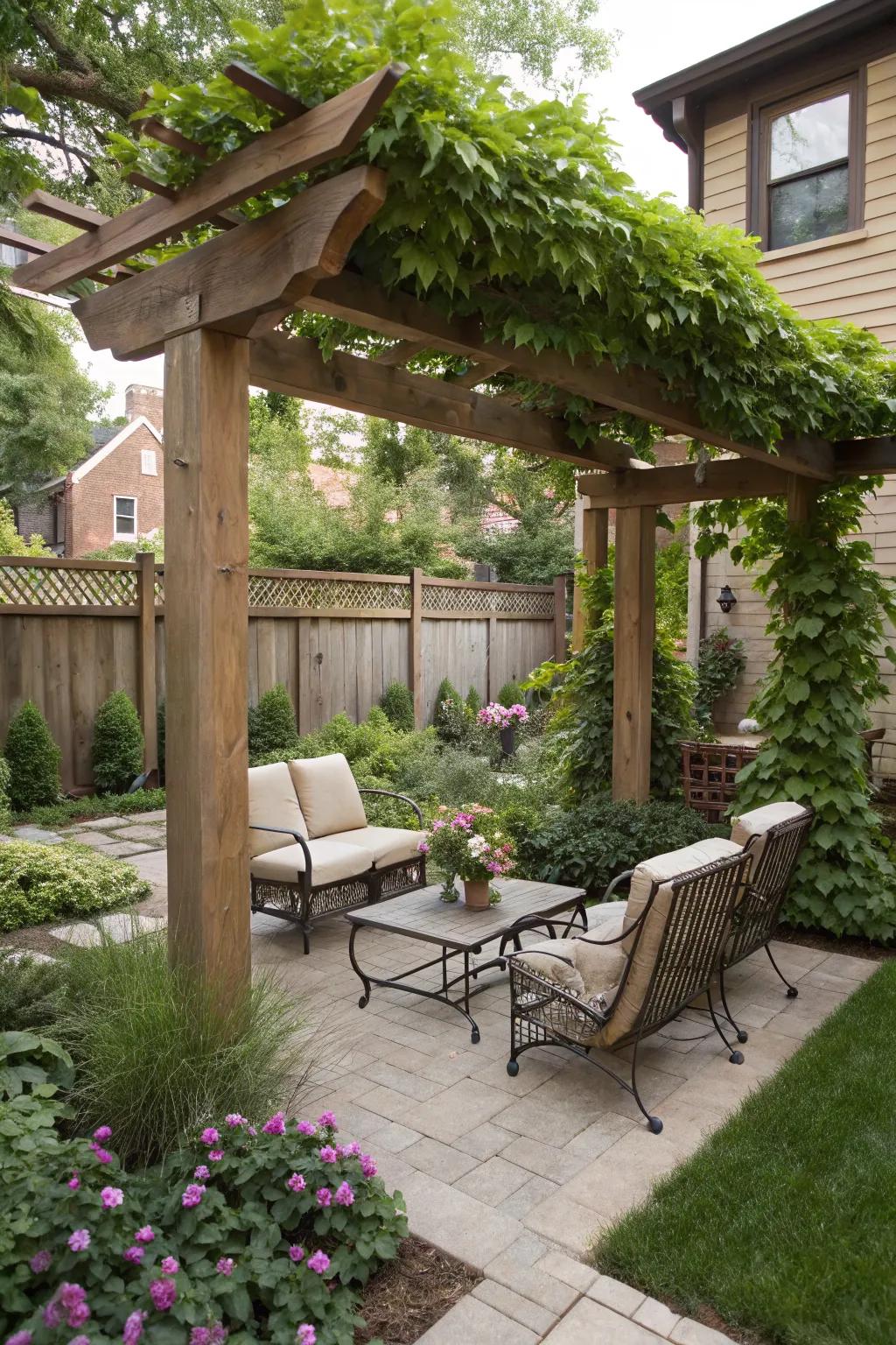 Create a shaded retreat with a beautiful pergola.