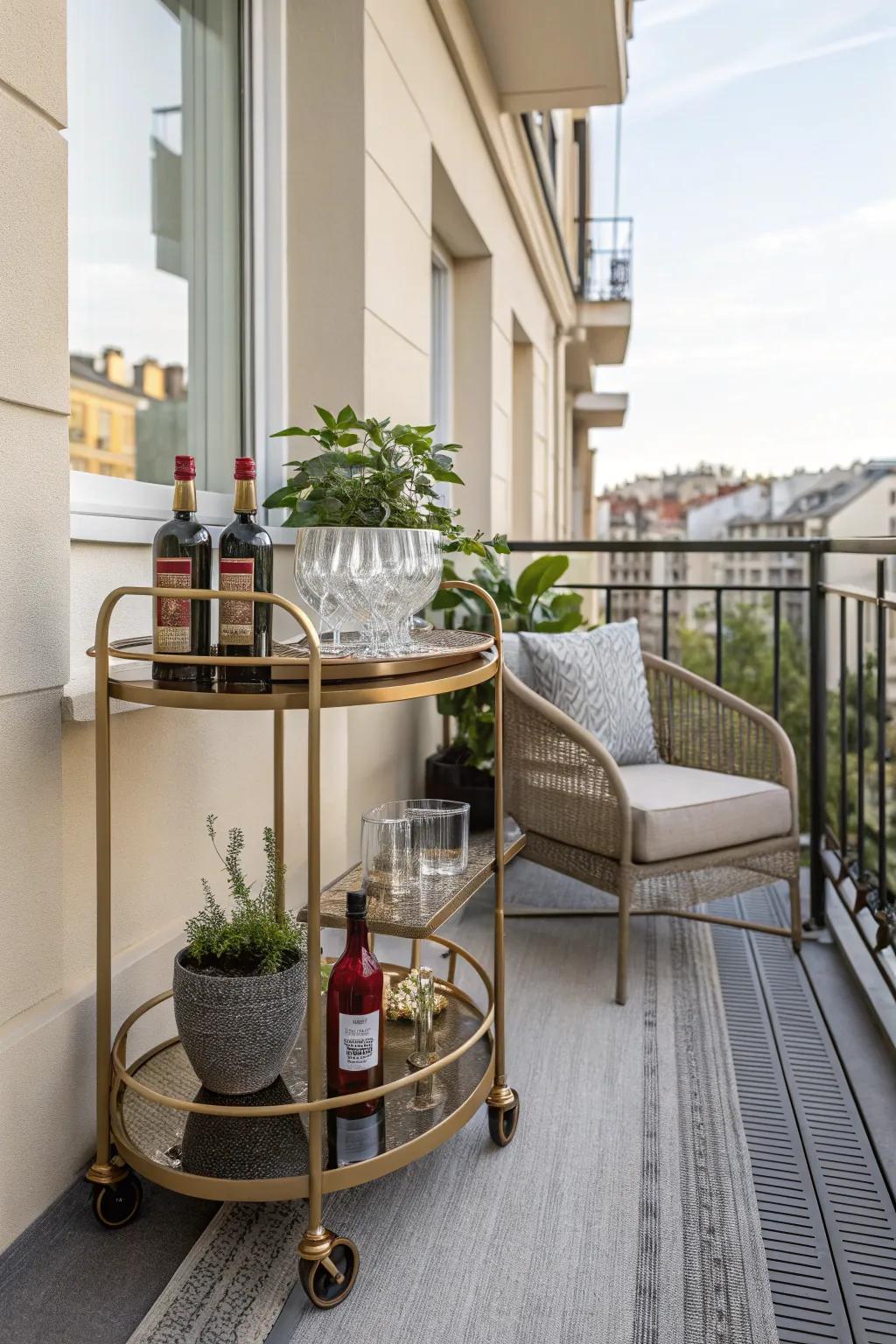 Entertaining made easy with a bar cart.