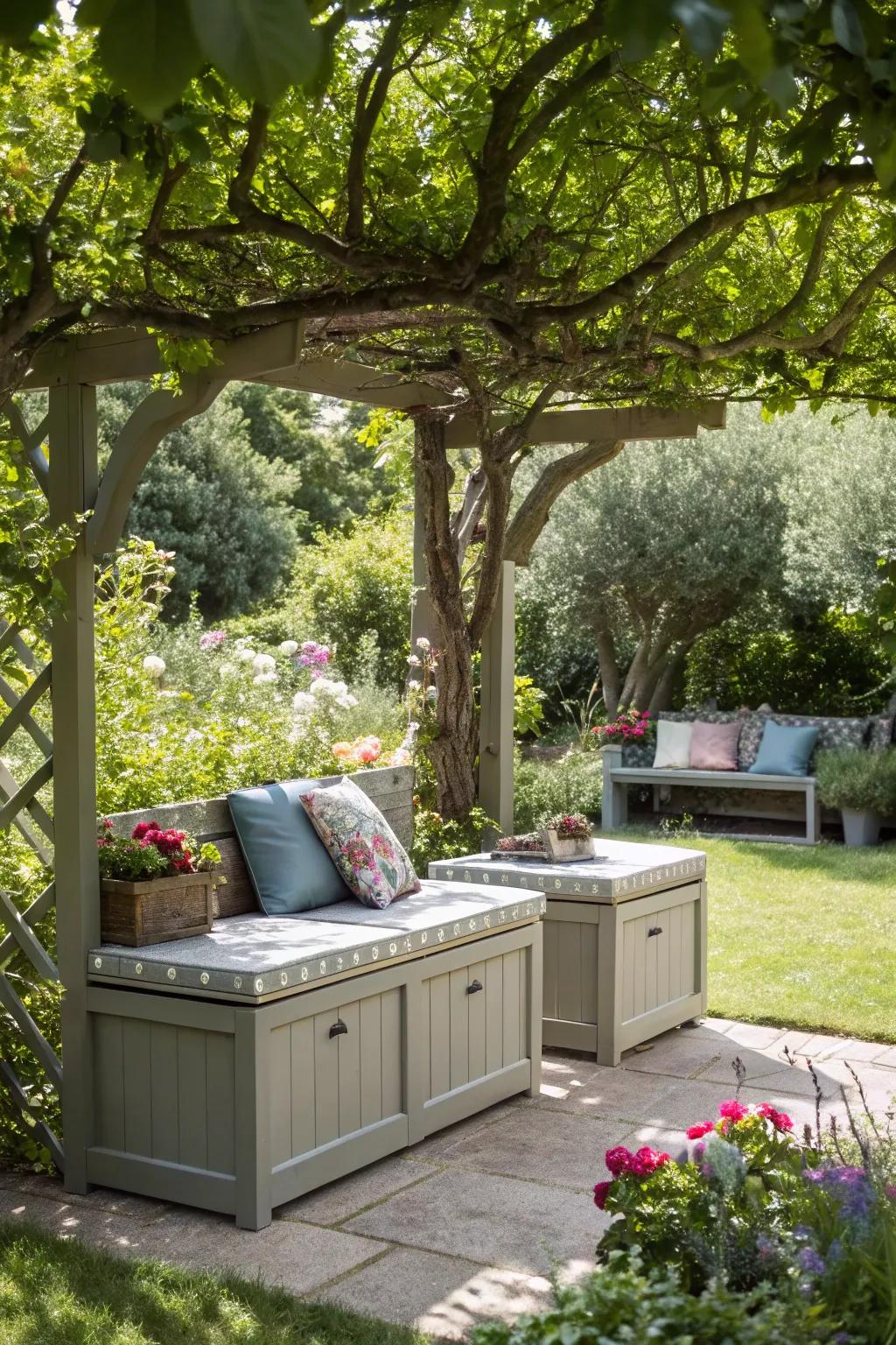 Multifunctional furniture maximizes space.