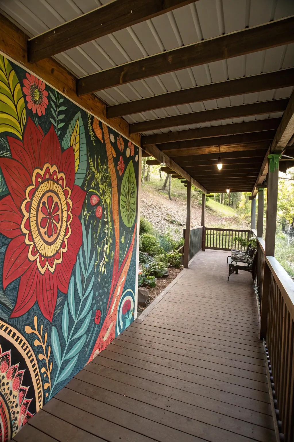 Add personality and privacy with a custom wall mural.