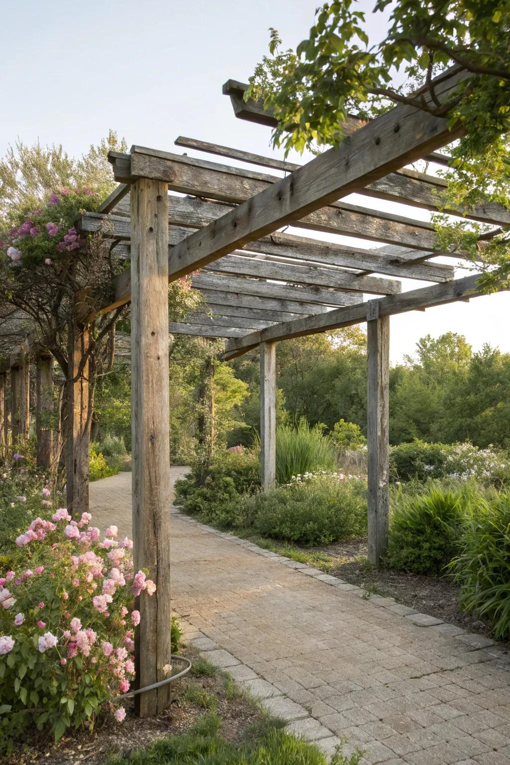 Eco-friendly pergolas made from sustainable materials.
