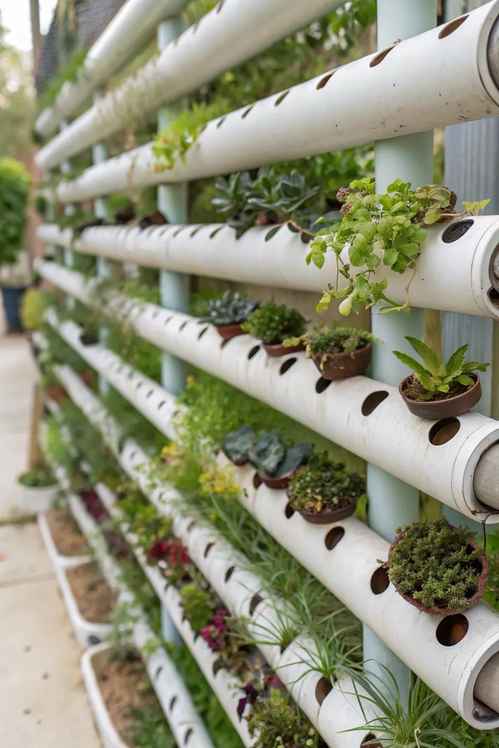 PVC pipe gardens offer an innovative and cost-effective solution.