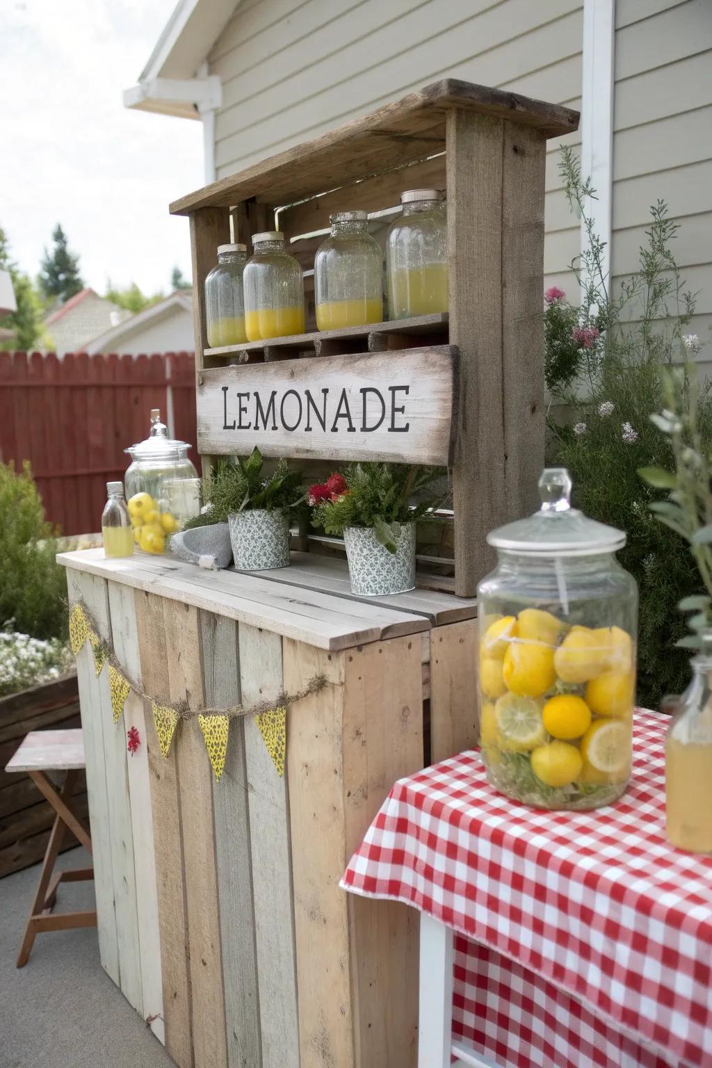 A lemonade stand serves up nostalgia and refreshment in equal measure.