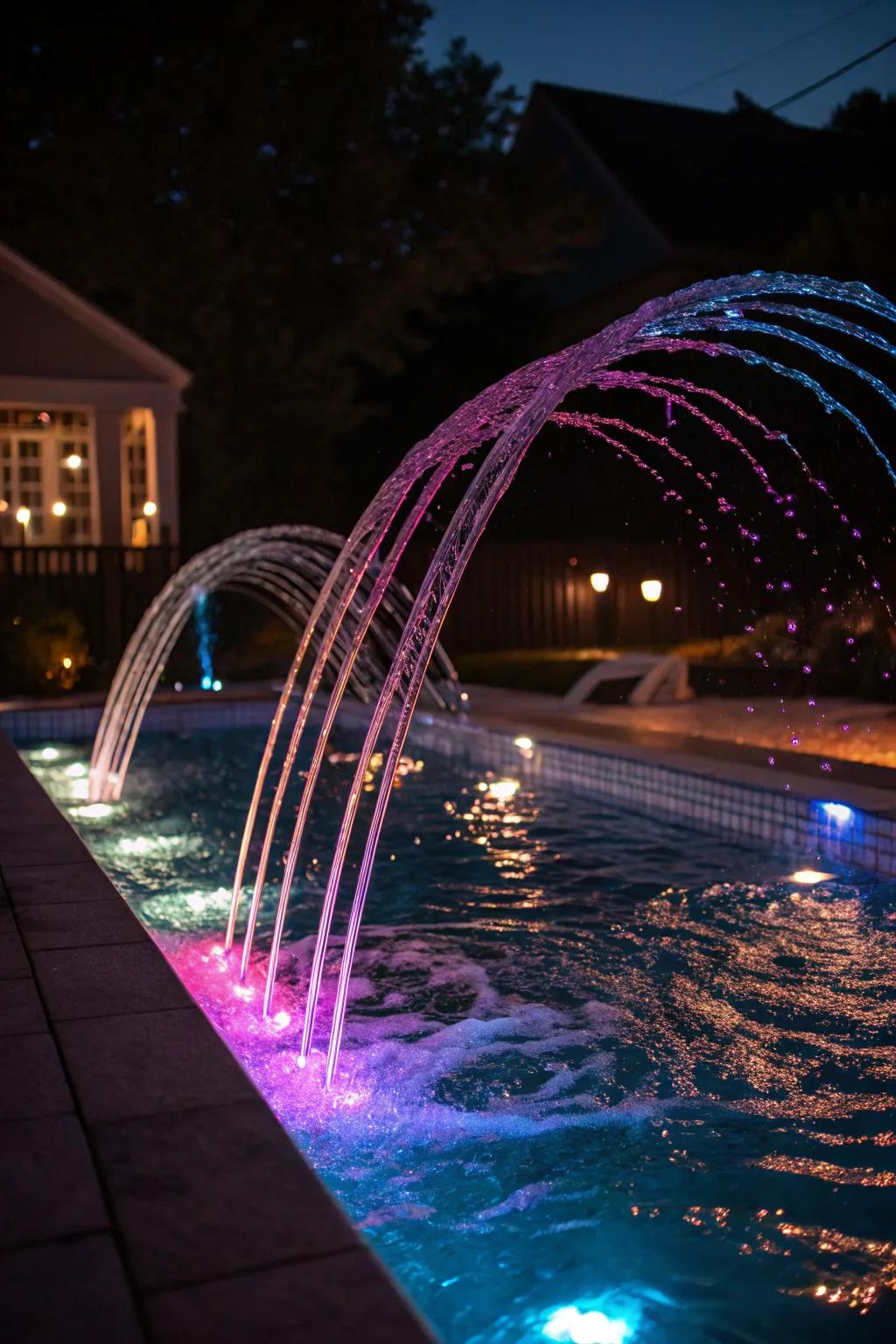 Laminars provide a sleek and dynamic water feature.