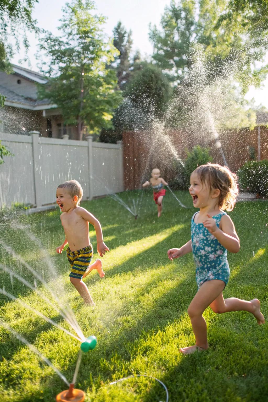 Sprinkler zones provide endless fun and exploration.