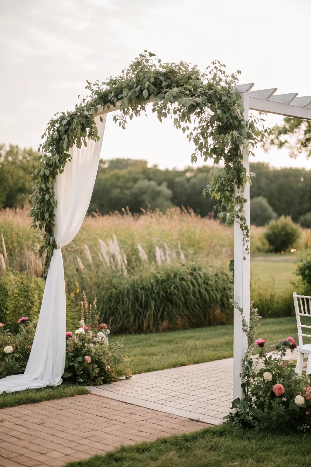 A minimalist arch showcasing the beauty of simplicity with clean lines and subtle decor.
