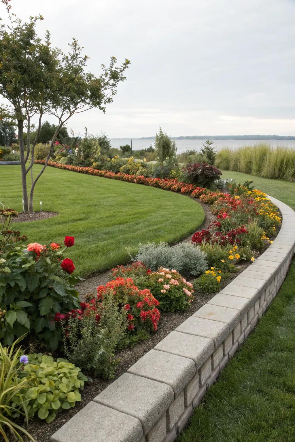 Edging helps maintain a tidy and weed-free garden border.