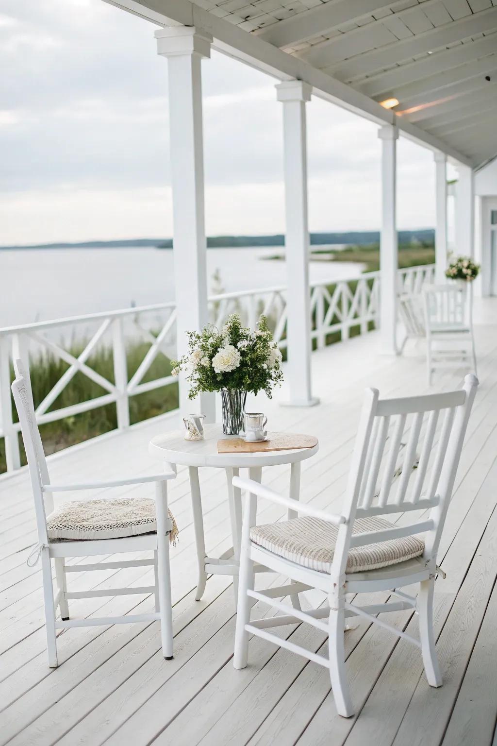 White-on-white offers sleek modern elegance.