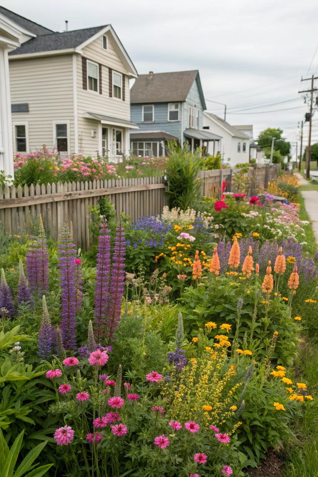 A flourishing haven of native wildflowers.