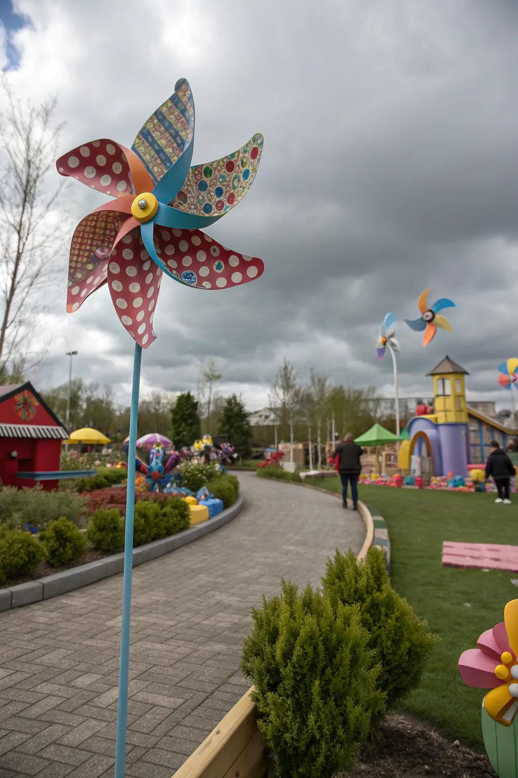 Funky-shaped wind spinners bring joy and personality to gardens.