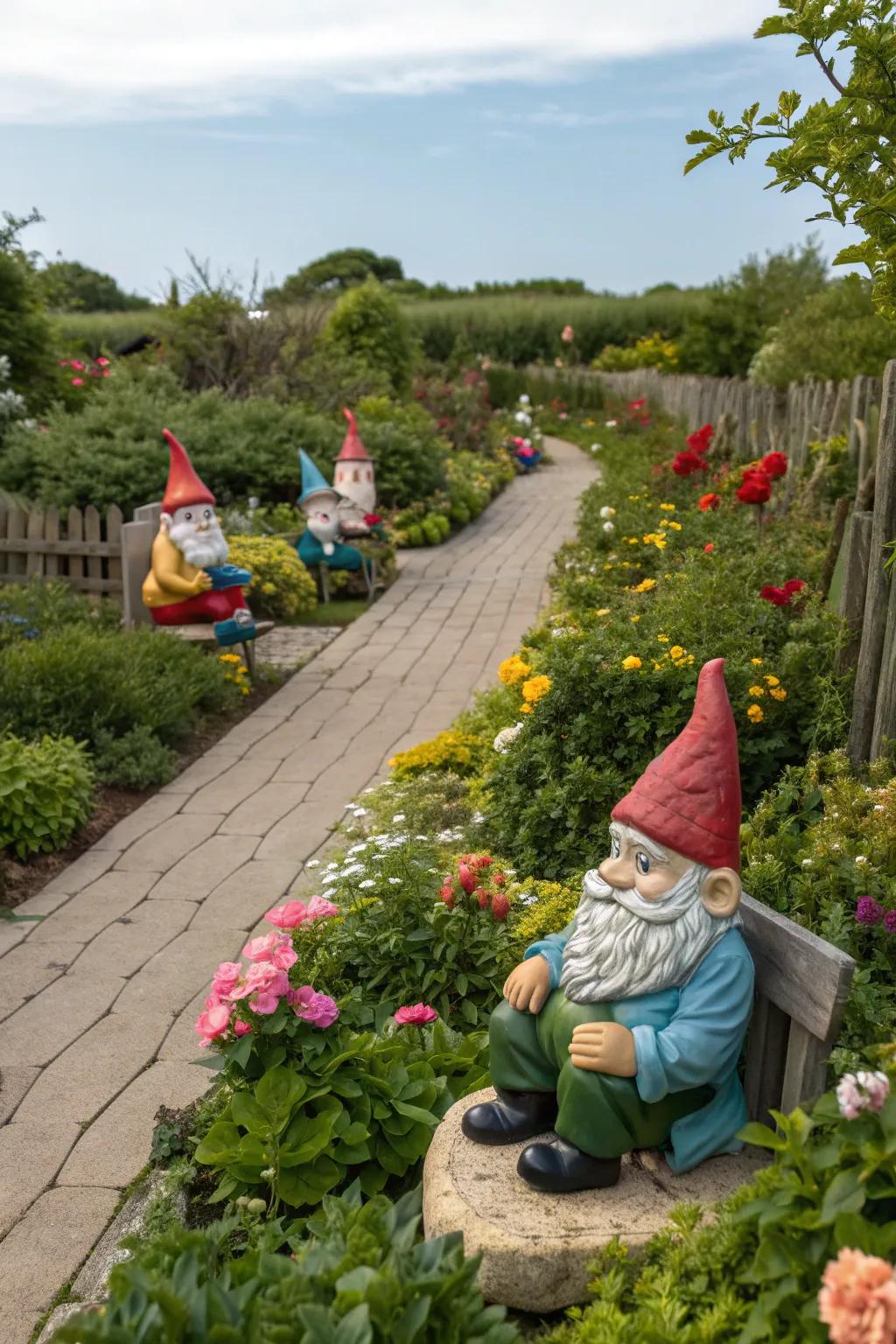 Garden gnomes bring enchantment to your lawn.
