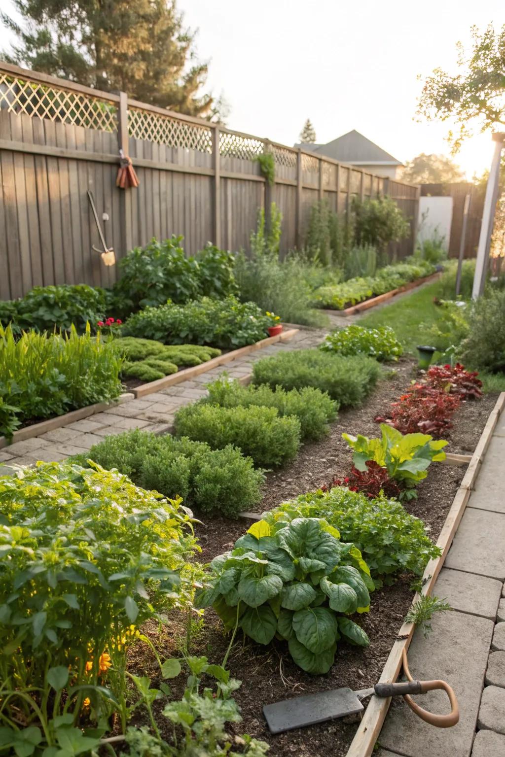 Herb and vegetable gardens offer fresh produce and enhance your outdoor space.