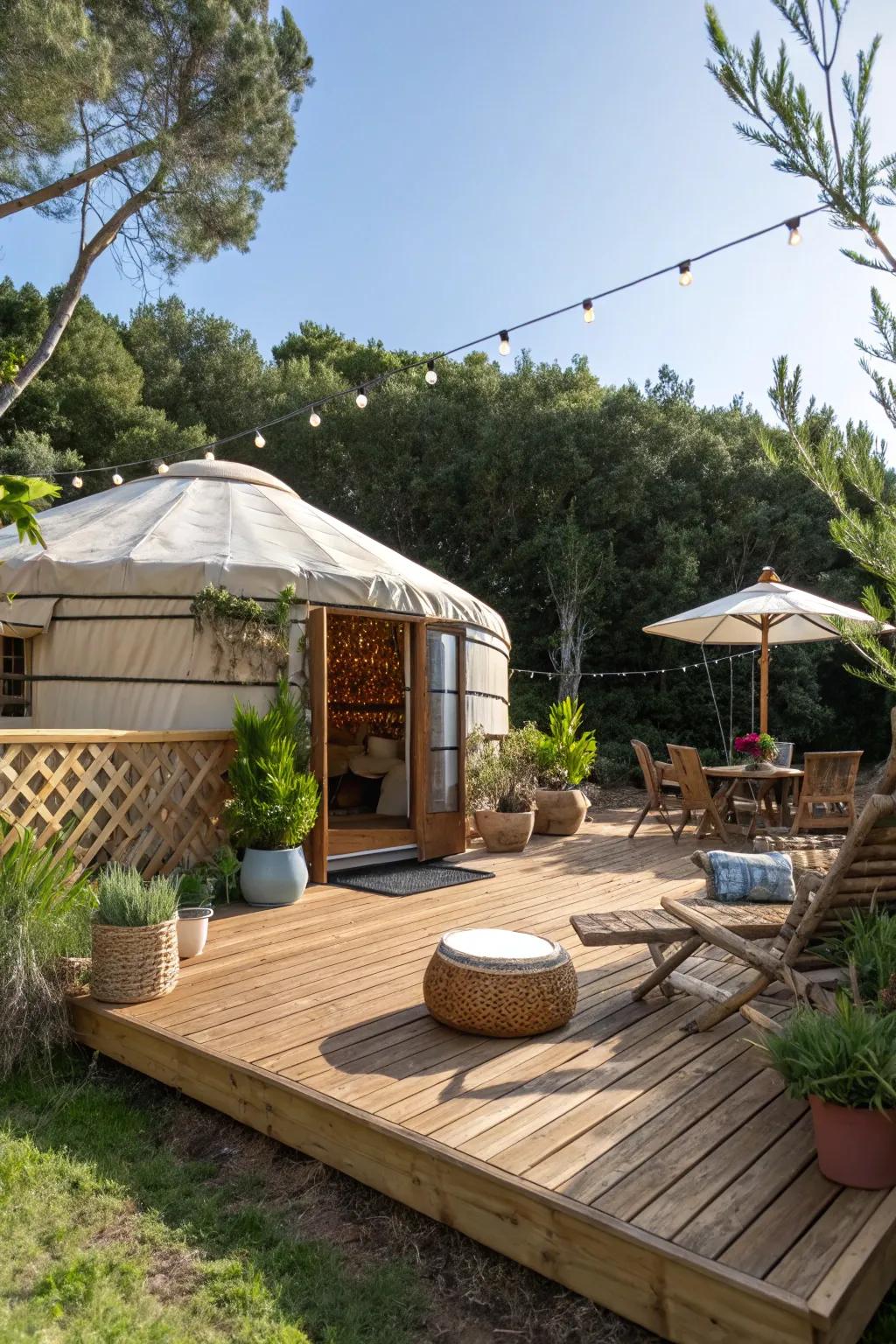 Eco-friendly materials make for a sustainable deck.