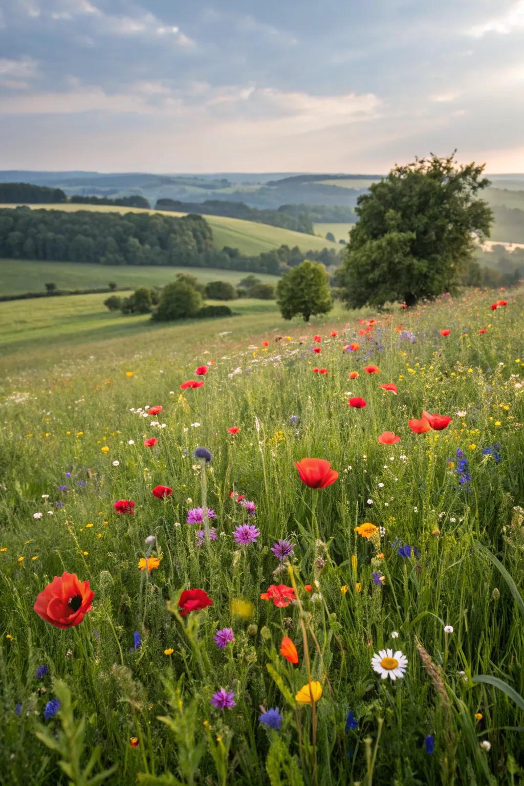 Wildflower meadows bring natural beauty and pollinator support.