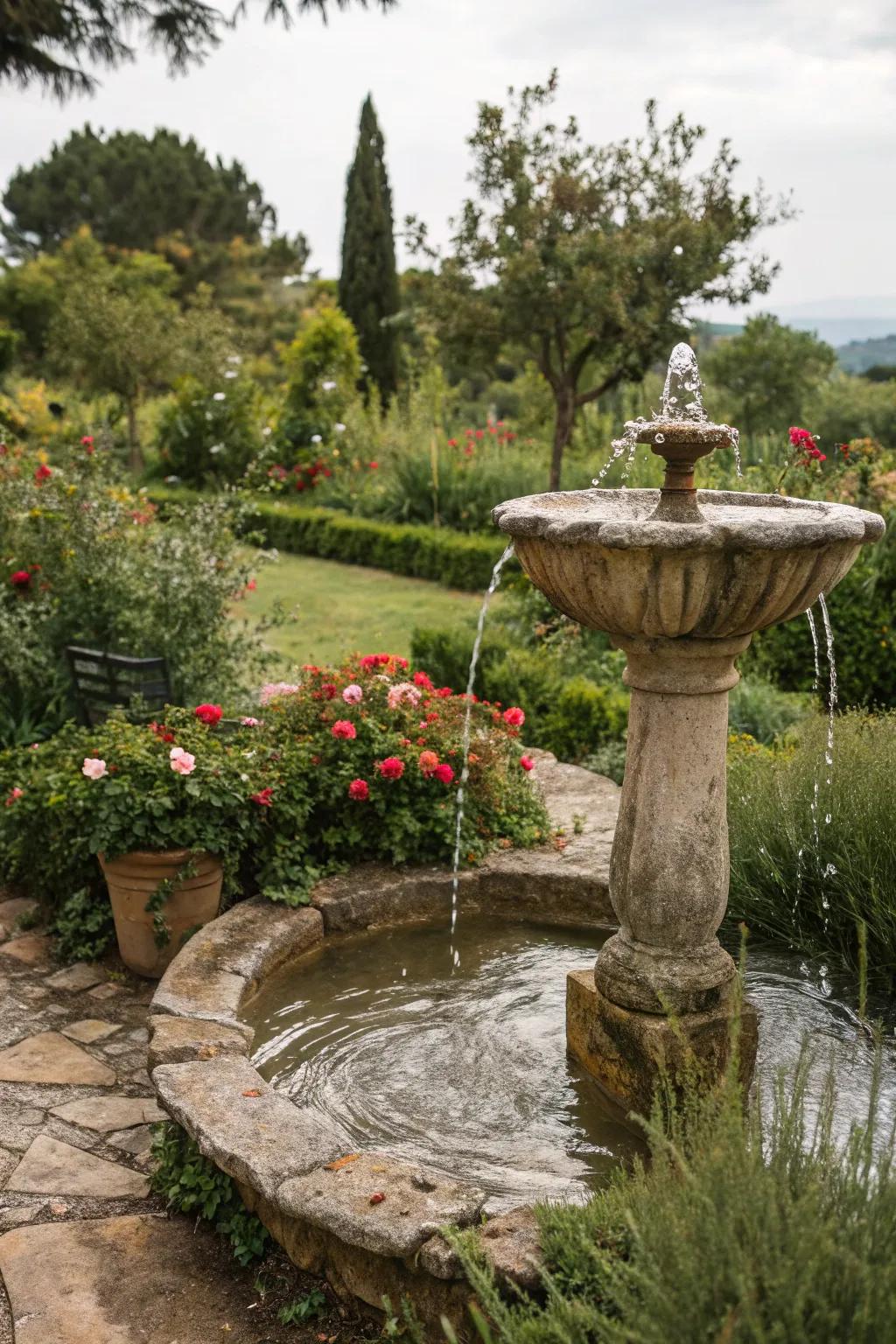 Create a tranquil atmosphere with a DIY water fountain.