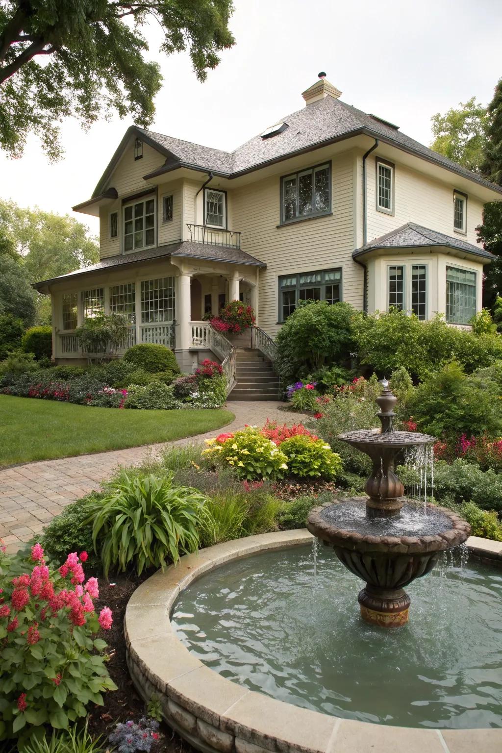 A tranquil water feature that brings elegance and calm.