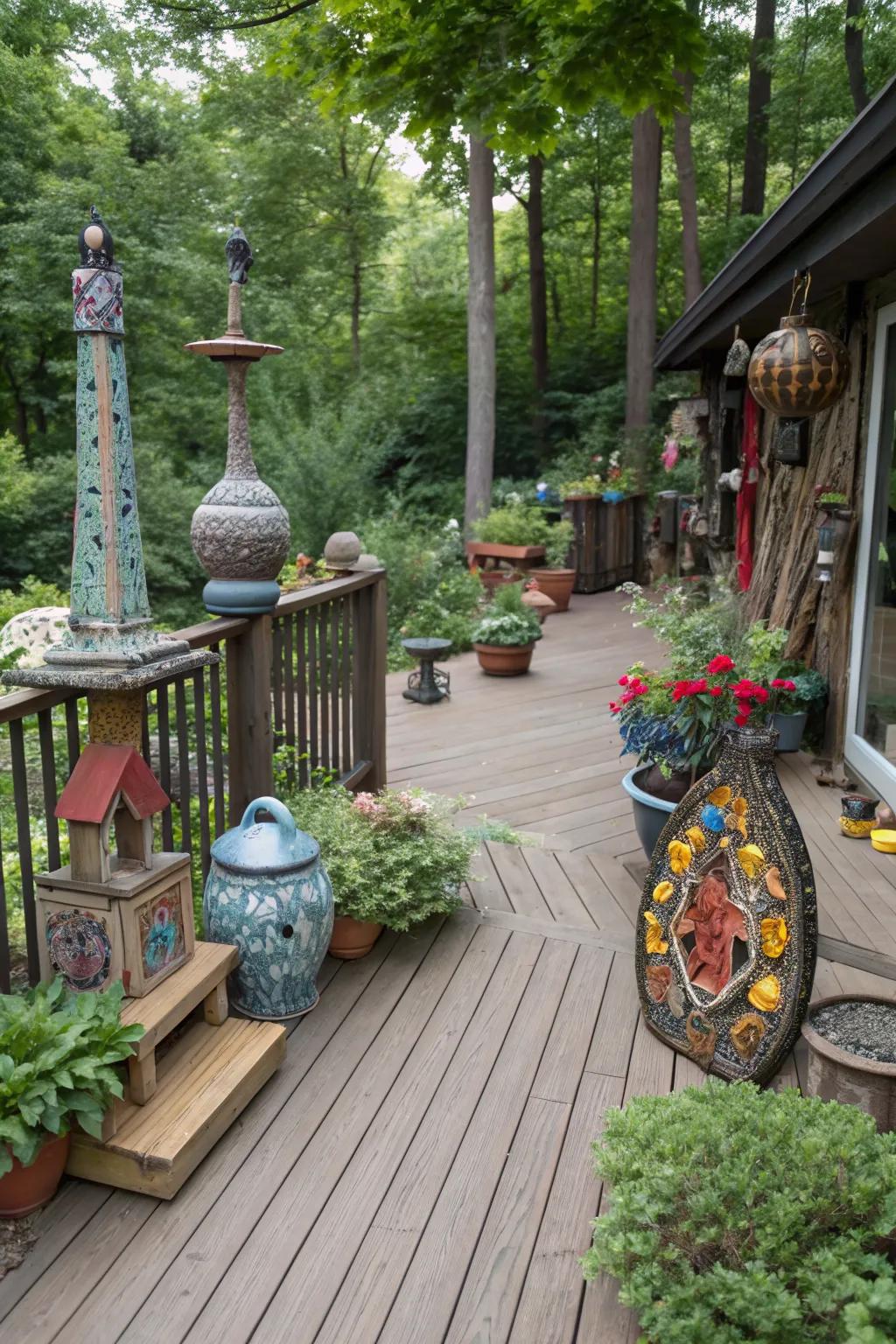 Unique art pieces add personality and spark to your deck.