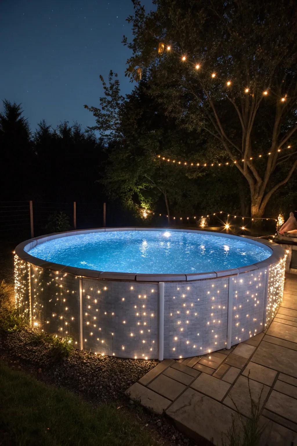 Fiber optic lighting brings a mesmerizing starry effect.