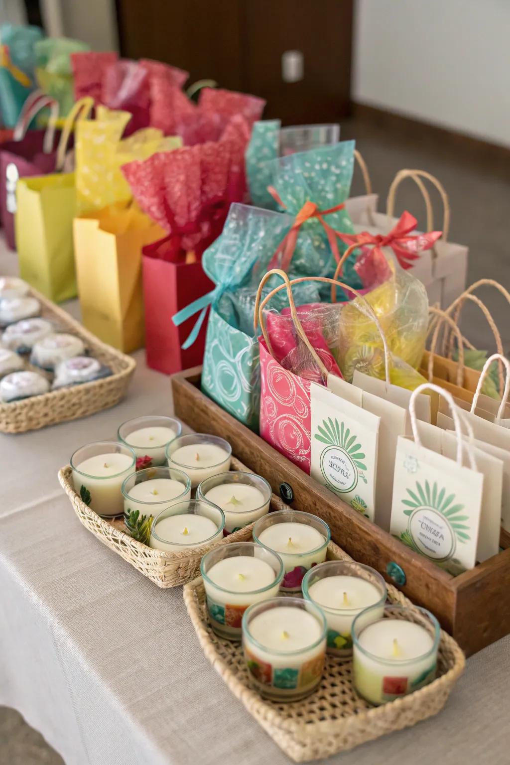 Delight your guests with thoughtful spa-themed favors to take home.