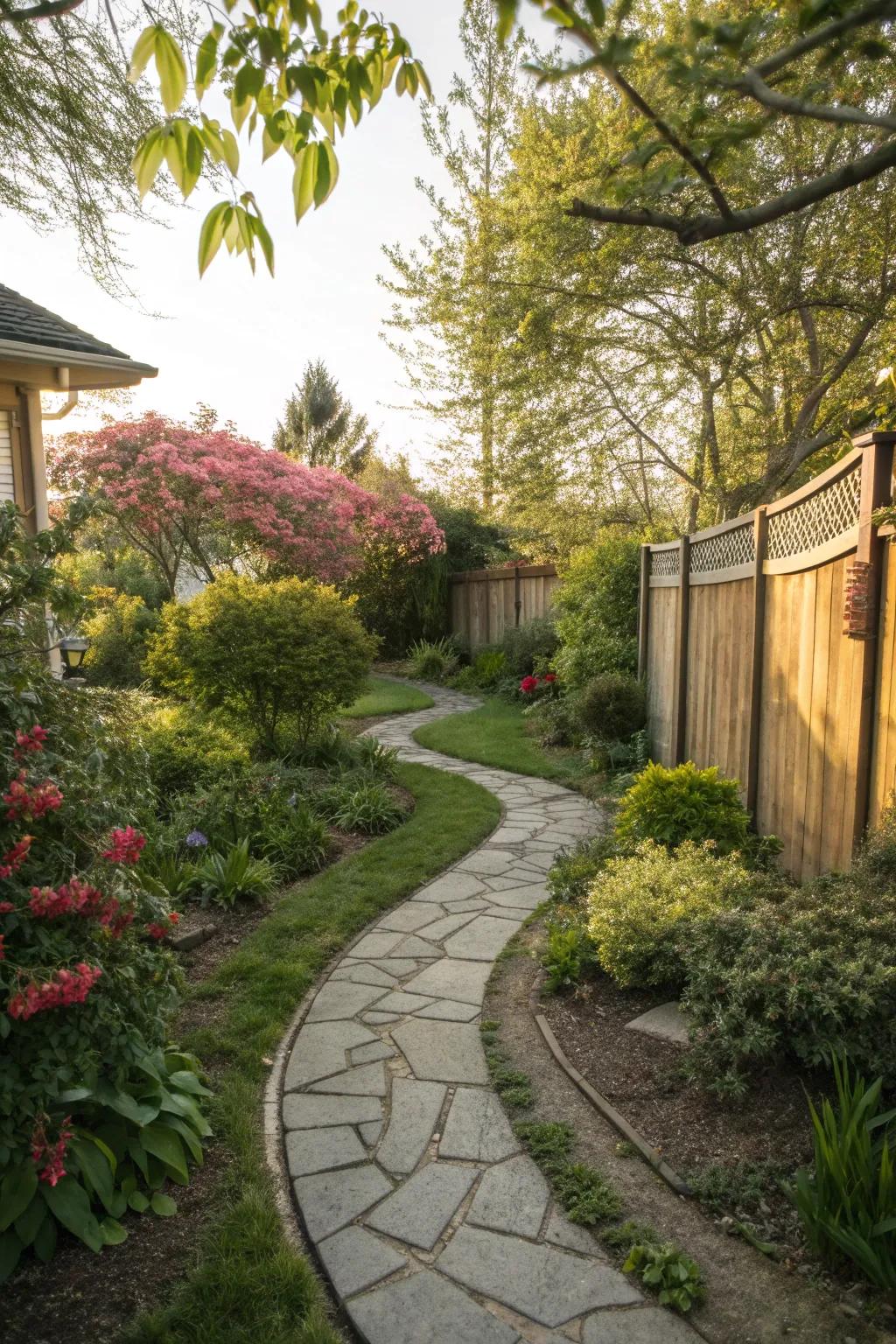 Garden paths add structure and beauty.