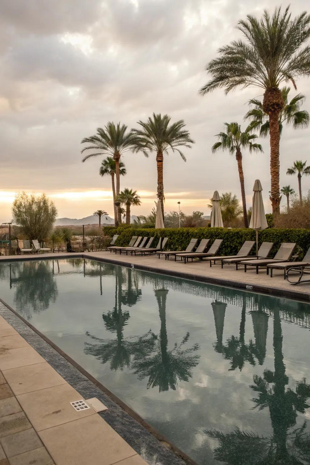 Reflecting pools add a serene and luxurious feel to outdoor spaces.
