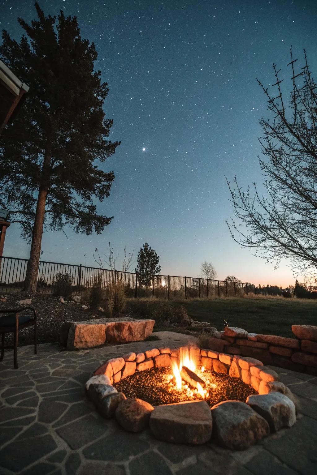 Minimal lighting lets the open sky shine for stargazing nights.