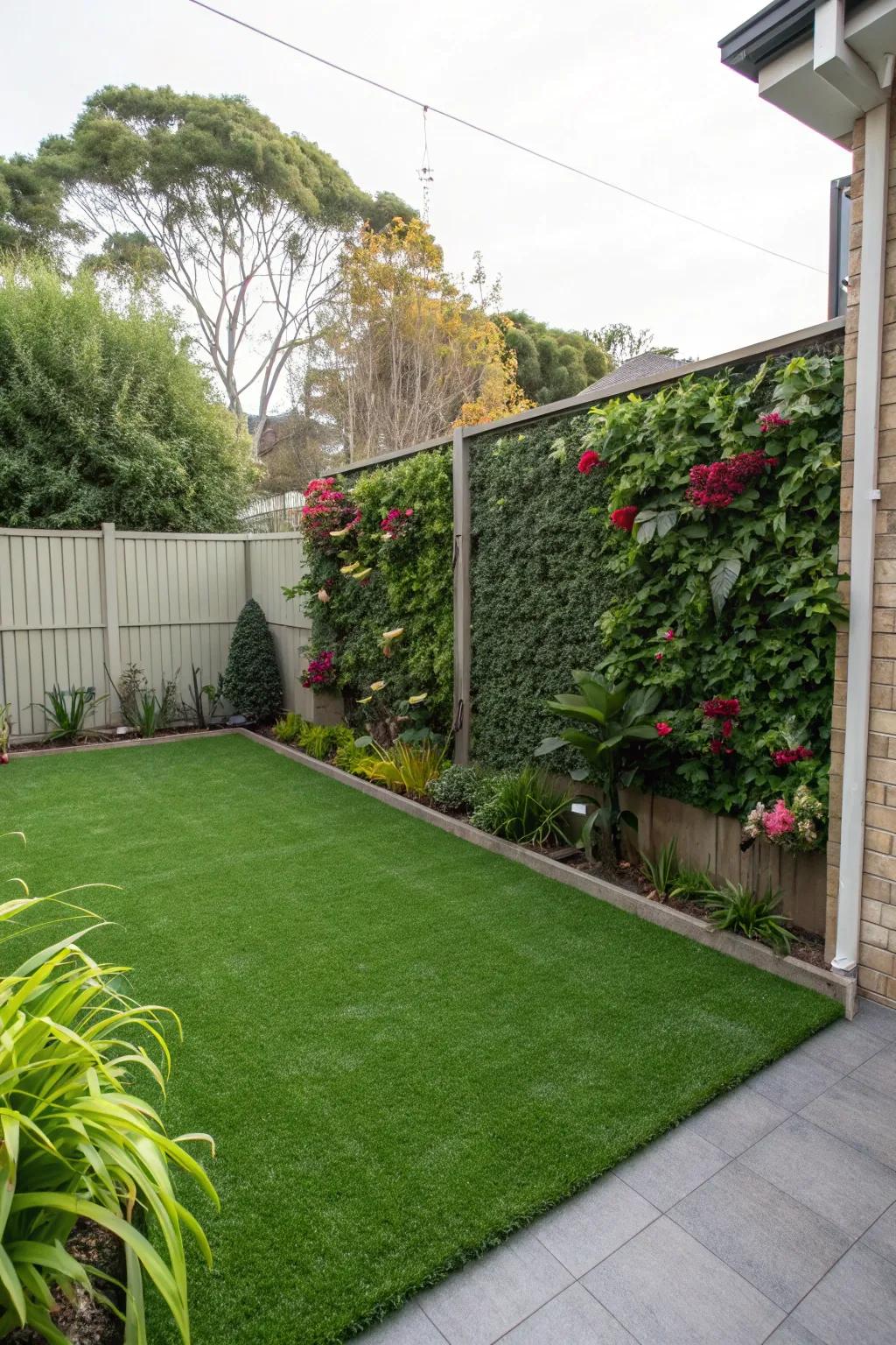 Vertical gardens bring lush greenery to any space.