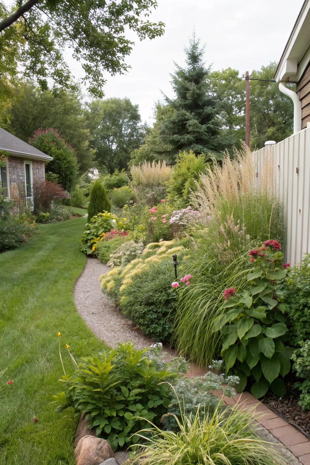 Berms offer a simple yet effective way to increase privacy and visual interest.