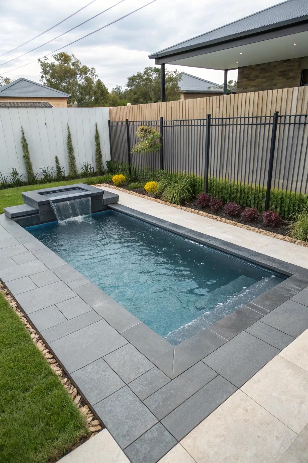 A cold plunge pool offers a refreshing wellness experience.