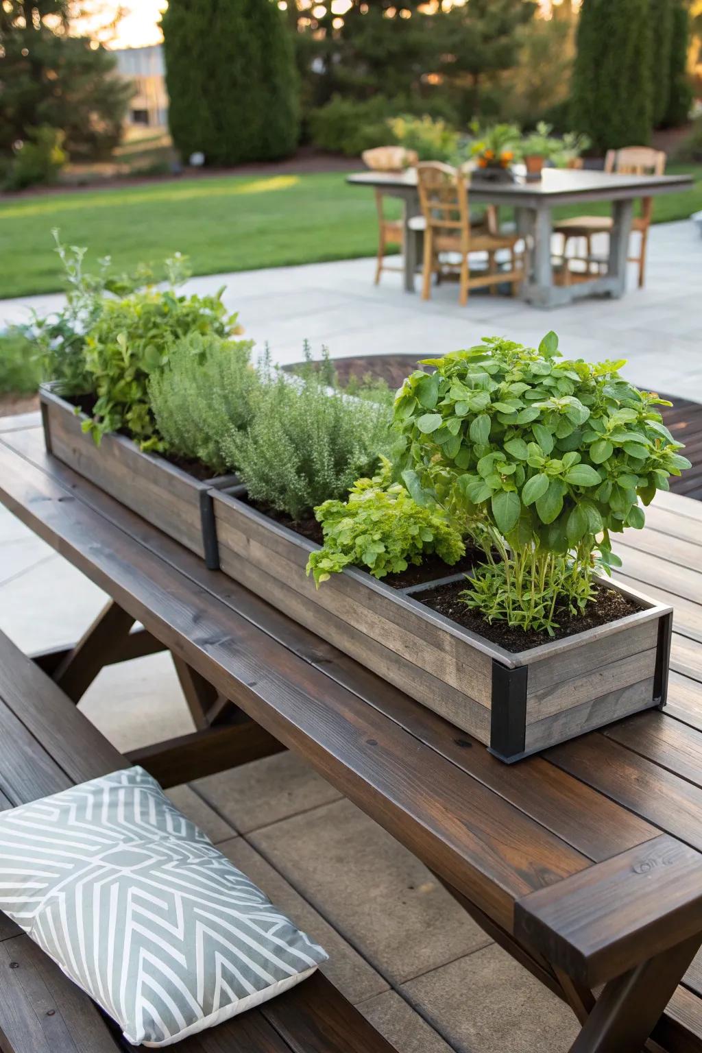 Elevate your outdoor dining experience with a picnic table that brings nature to the table.