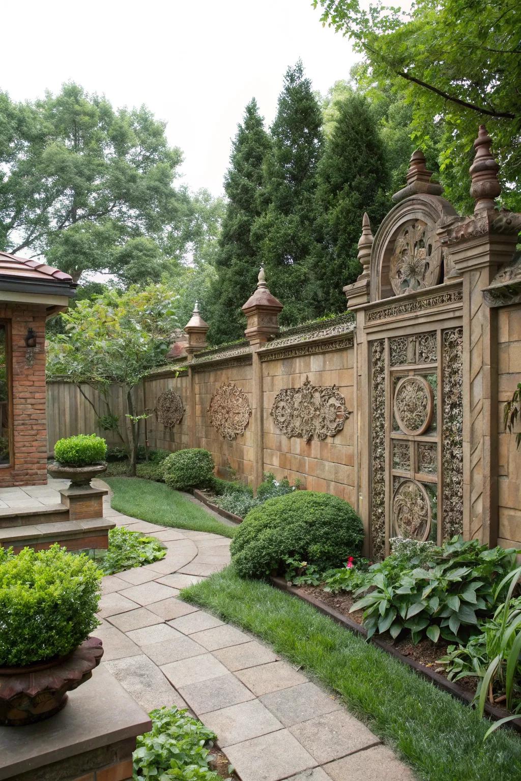 Masonry walls offer customizable privacy with a classic look.