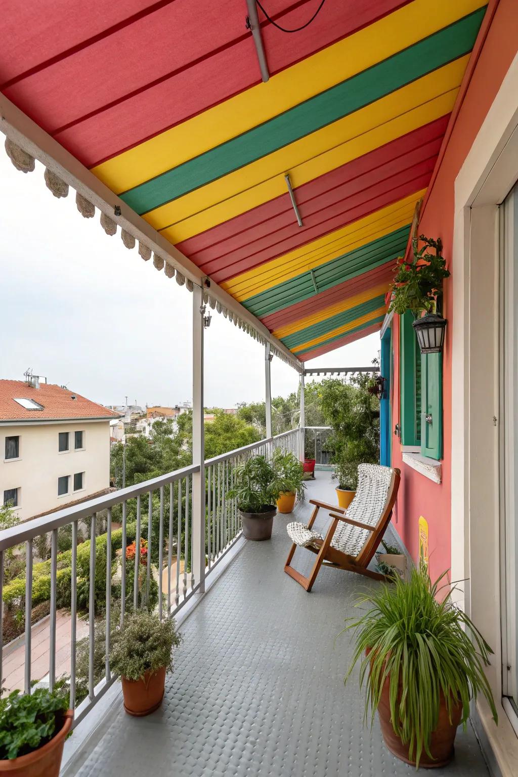 Painted roofs add a pop of color and personality.