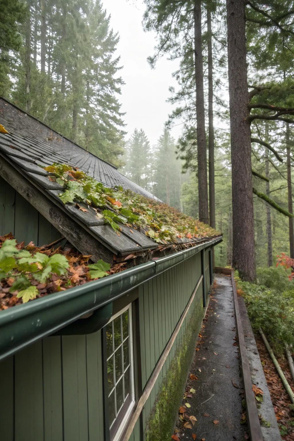 Leaf guards keep gutters clean and free from debris.