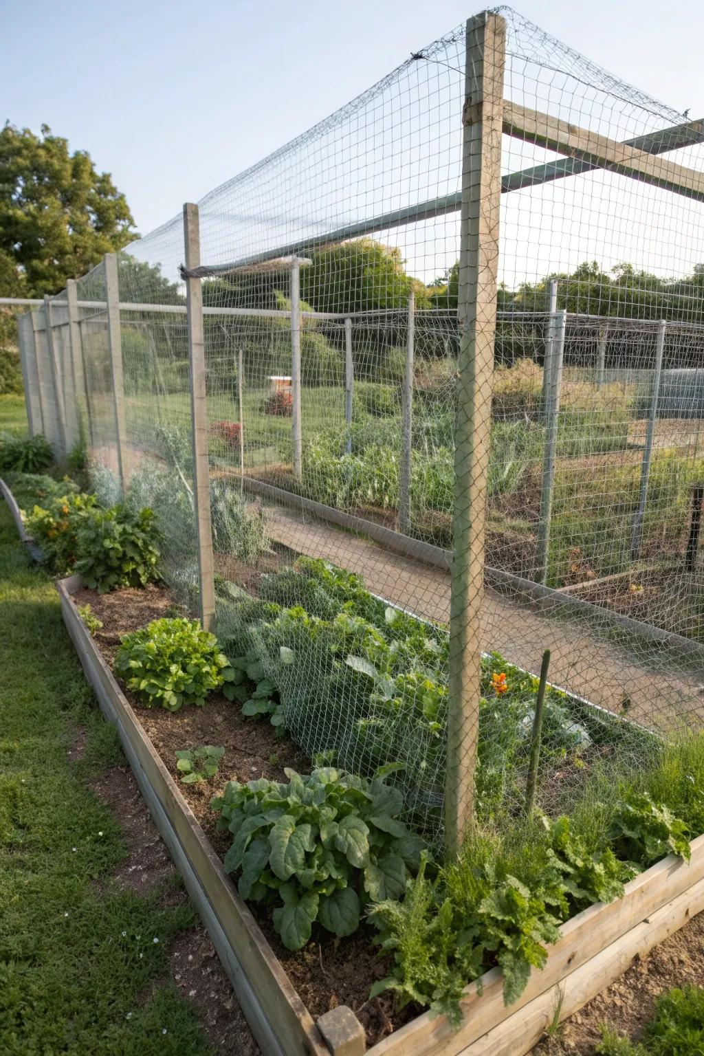 Wire mesh fences are ideal for protecting gardens.