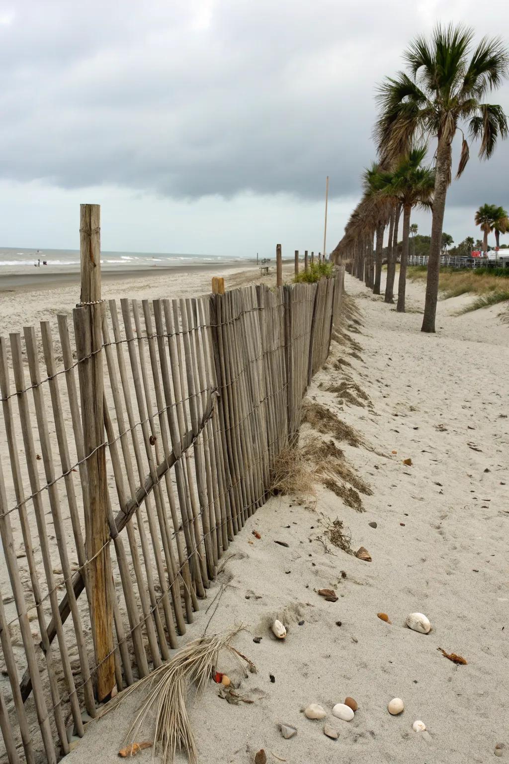 Wind-resistant fences ensure stability in blustery conditions.