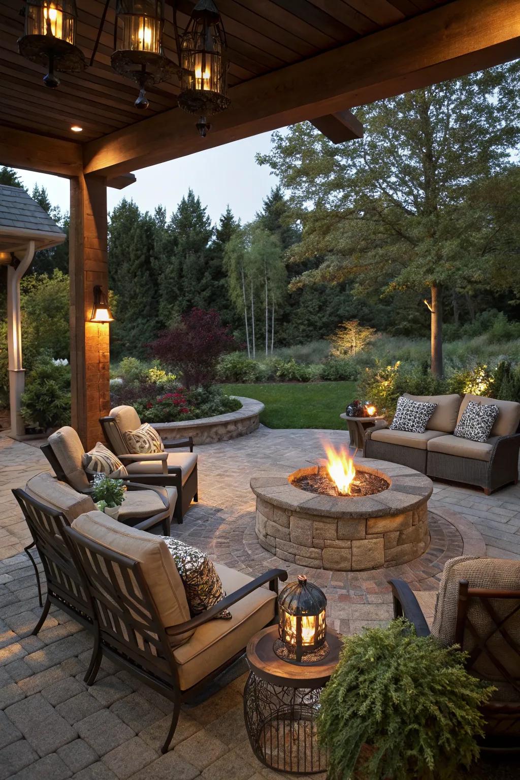Warm up your nights with a cozy fire pit.