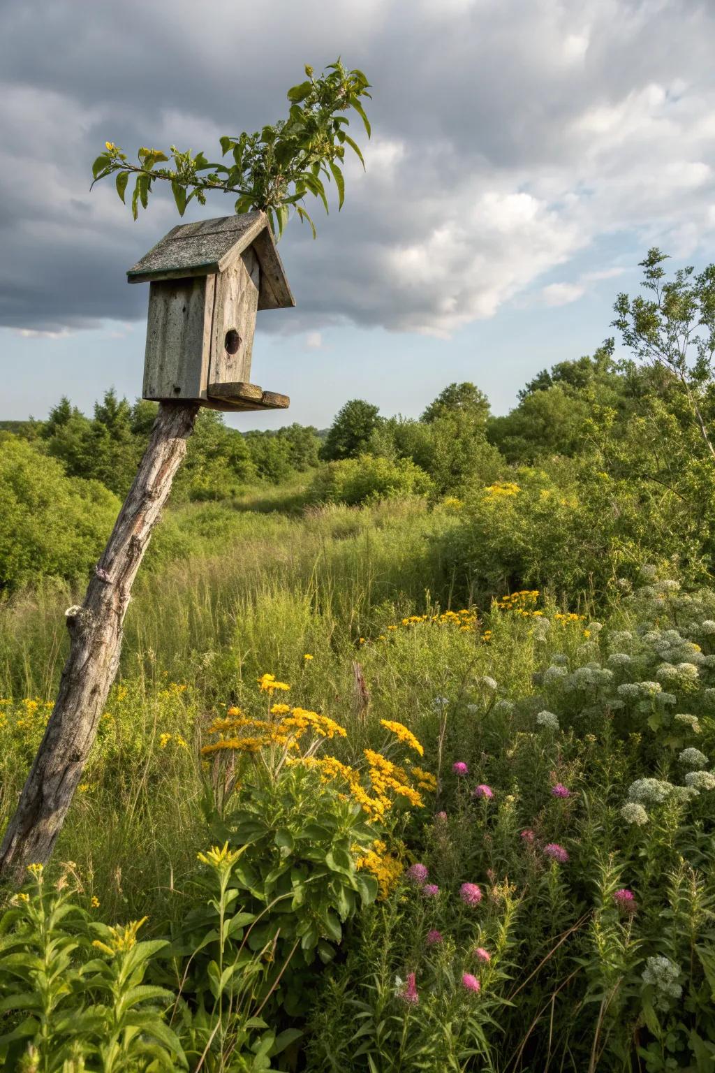 Birdhouses invite wildlife and add charm