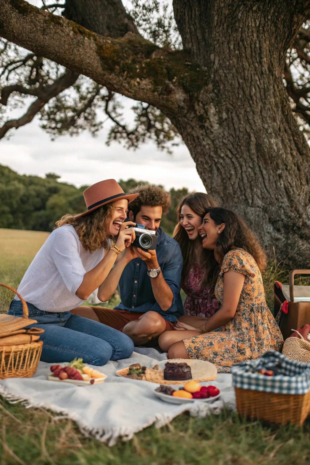 Creating lasting memories with instant photos.