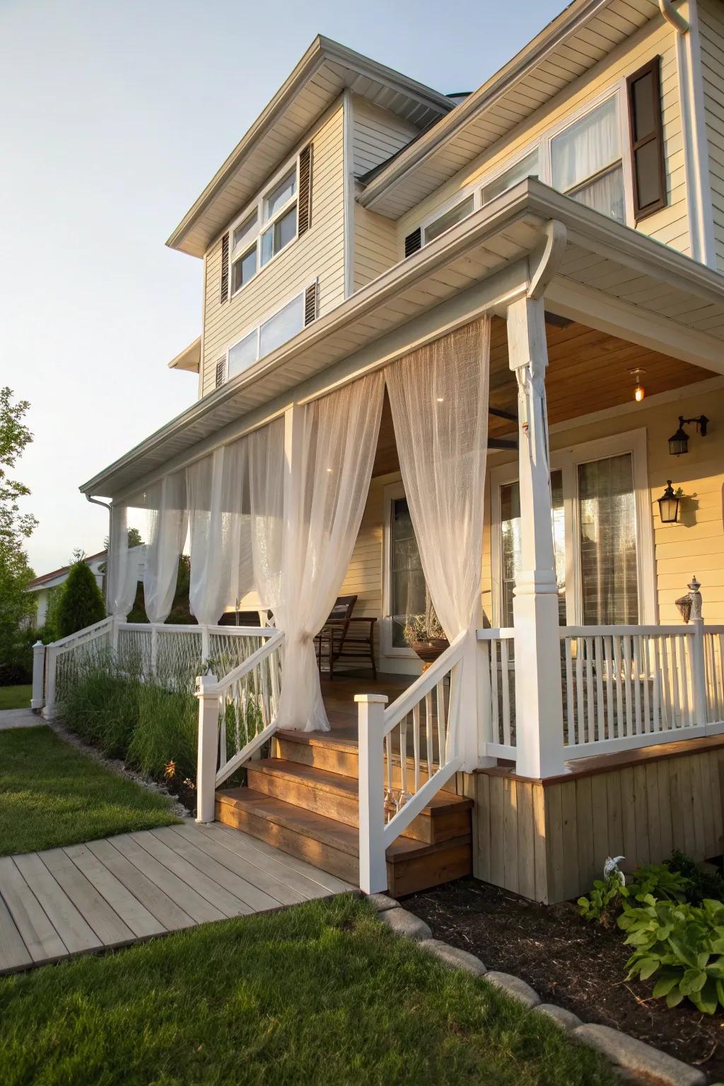 Outdoor curtains for privacy and style.
